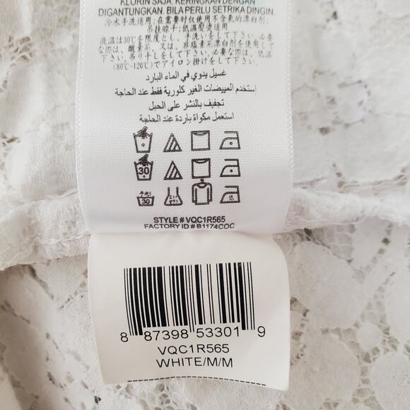 BCBGeneration White Lace Top Medium - Picture 6 of 7